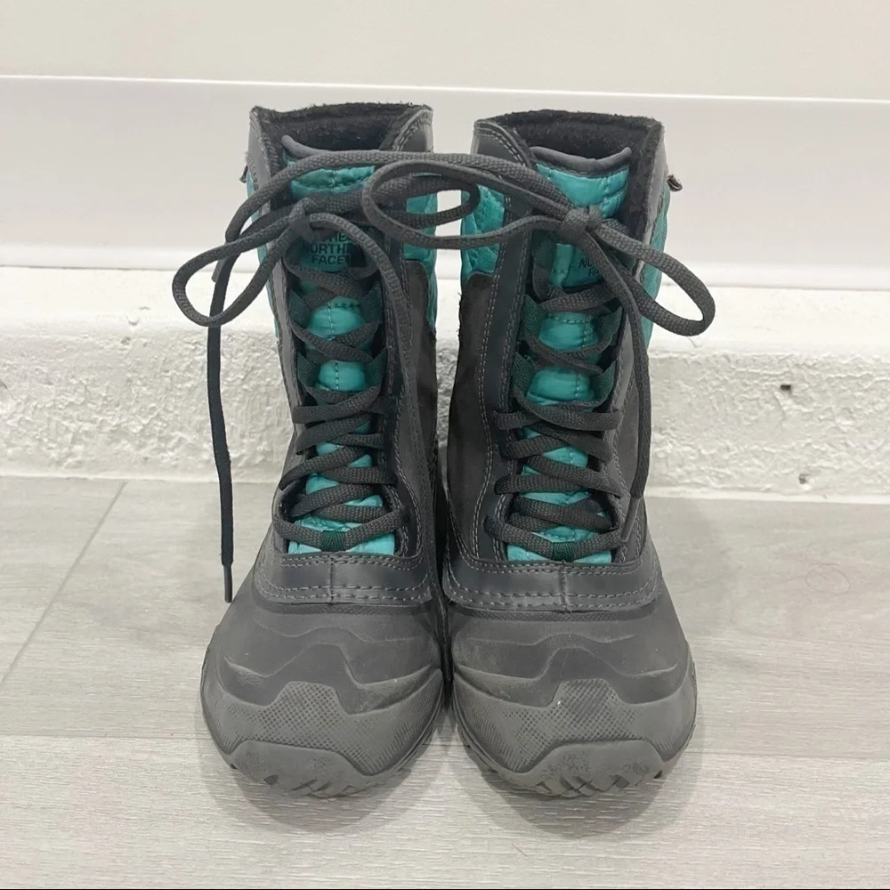 The North Face Youth Thermaball Shellista Boot Winter Night Teal Size 12 Girls